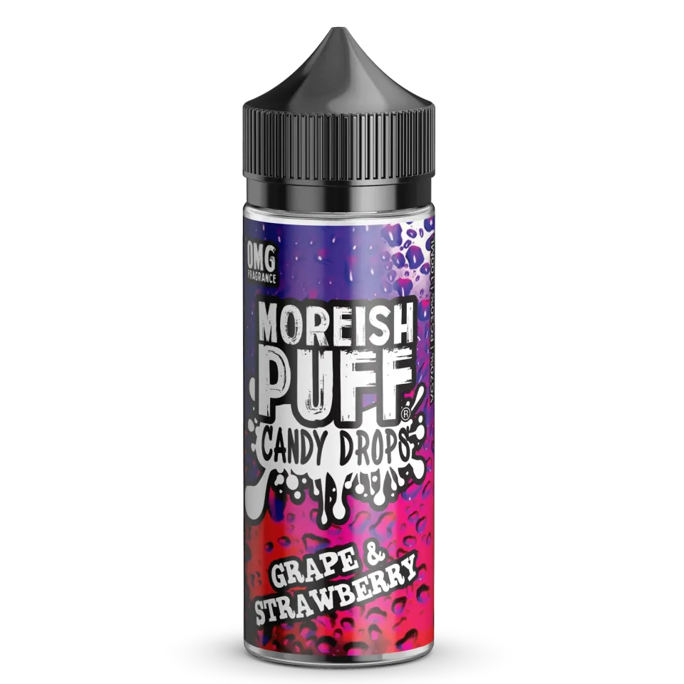 Moreish Puff Candy Drops Grape & Strawberry e-juice 100ml søt godteri
