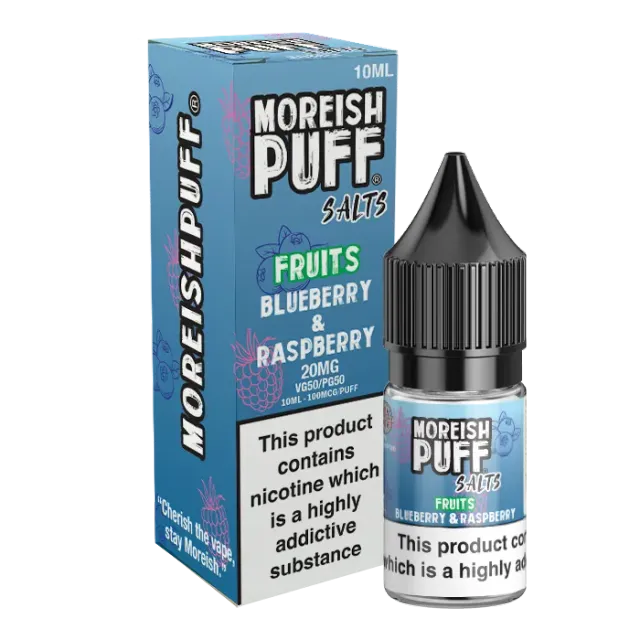 Moreish Puff Blueberry Raspberry nicsalt 10ml bær