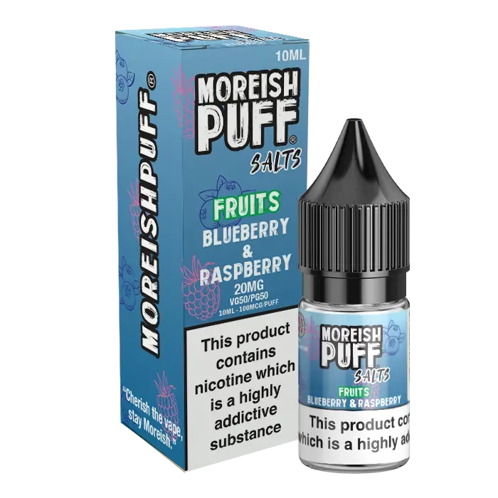 Moreish Puff Blueberry Raspberry nicsalt 10ml bær