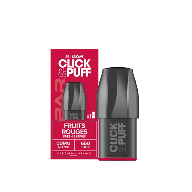 X-Bar Click & Puff Pod røde bær 2 ml bærblanding