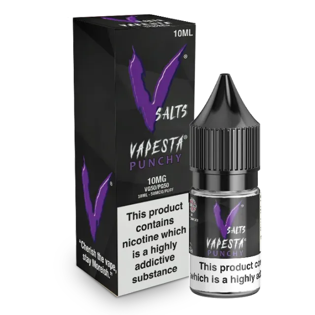Vapesta Punchy nic salt 10ml 10mg tropisk energidrikk