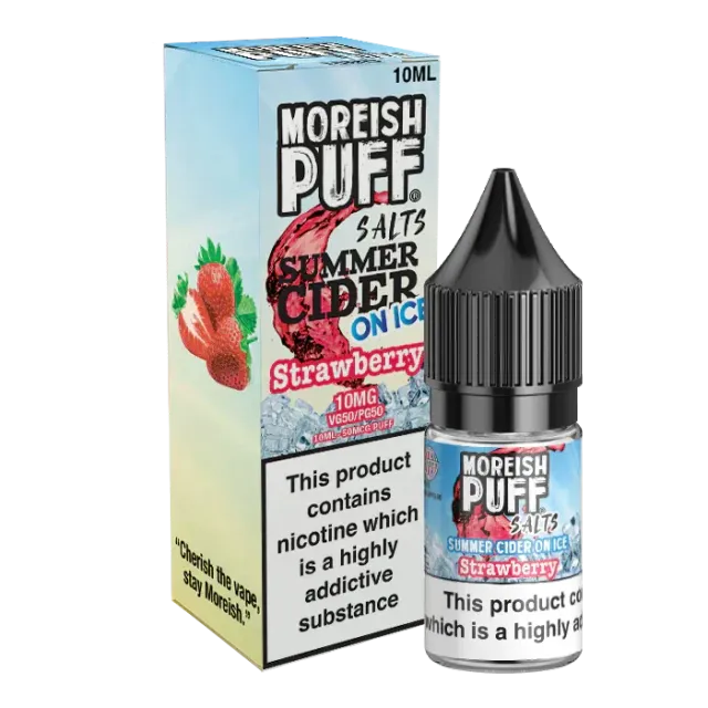 Moreish Puff Summer Cider on Ice Strawberry e-juice 10ml is