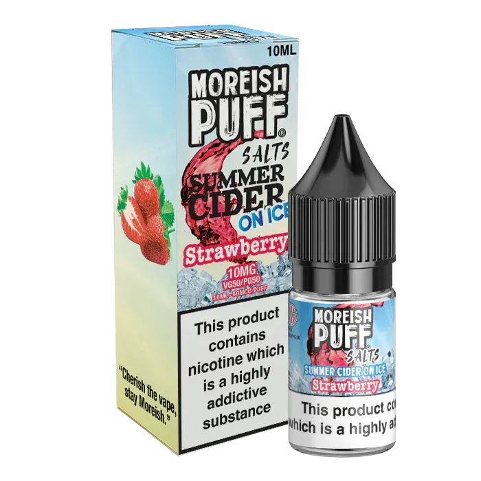 Moreish Puff Summer Cider on Ice Strawberry e-juice 10ml is