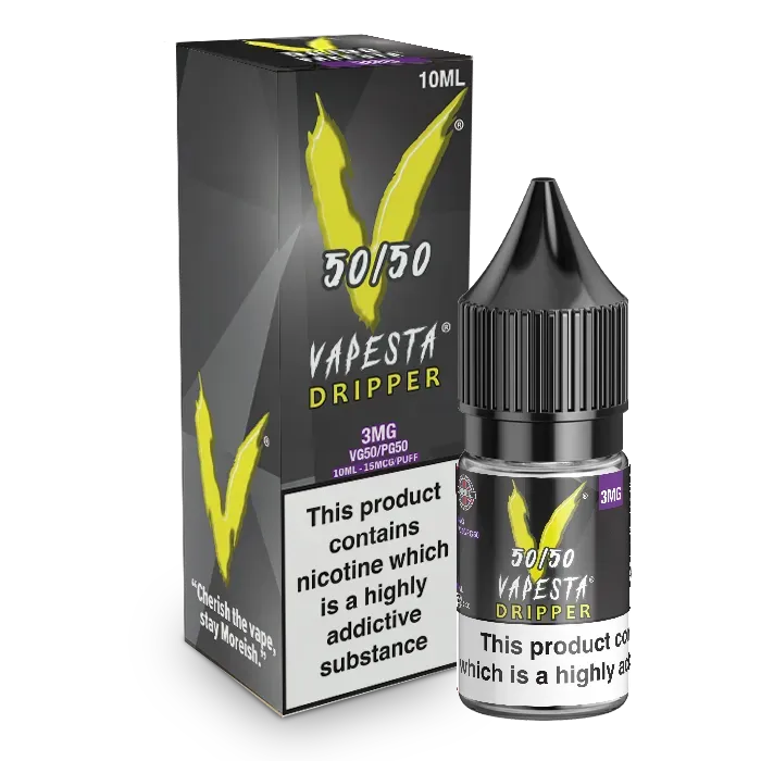 Vapesta Dripper e-væske 10ml 50/50 sitron