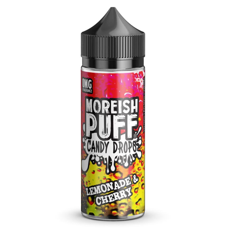 Moreish Puff Lemonade & Cherry Candy Drops shortfill 100ml brus