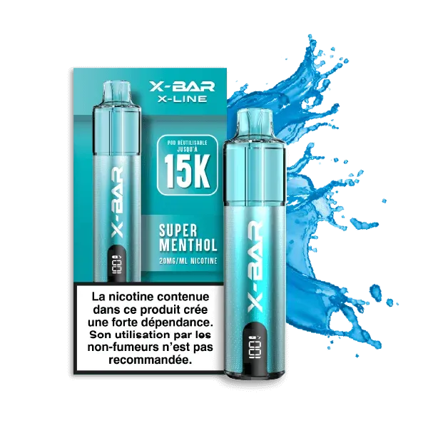 X-Bar X-LINE Super Menthol kit 12ml mentol is