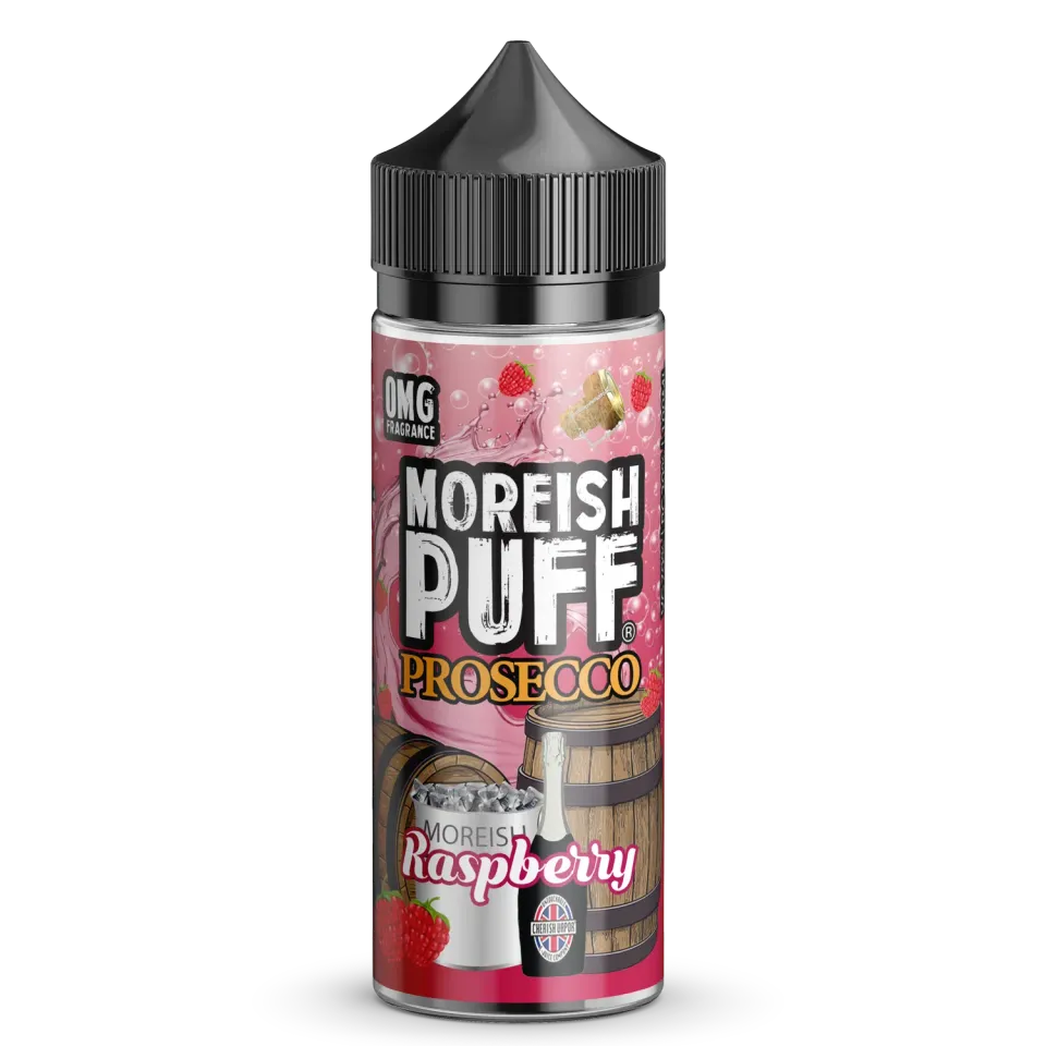Moreish Puff Raspberry Prosecco 100ml e-juice bringebær