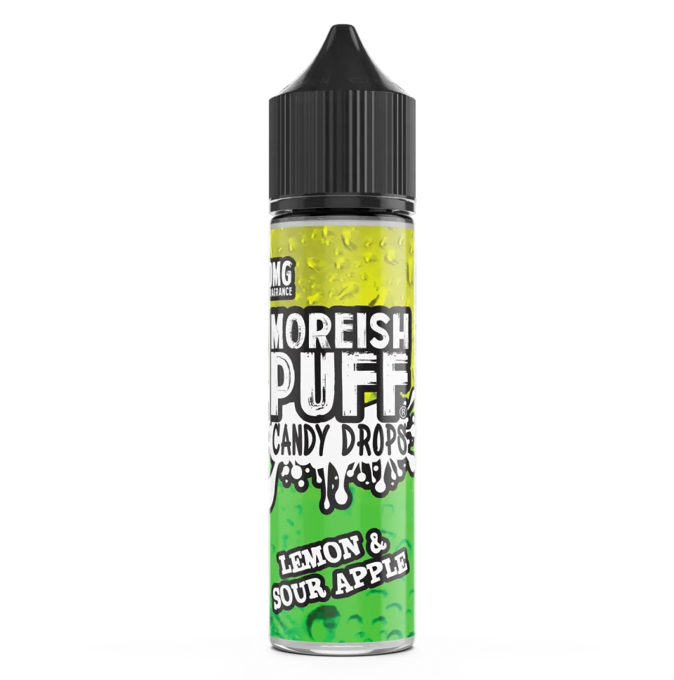 Moreish Puff Candy Drops Lemon Sour Apple e-væske 50ml sur