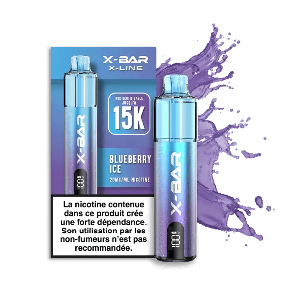 X-Bar X-Line Myrtille Glacée vape-kit blåbær-is 12 ml