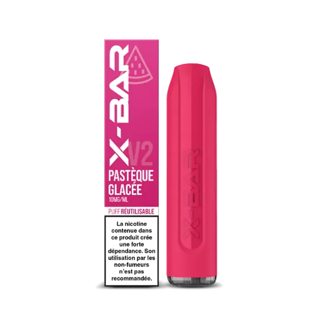 X-Bar 650 Pastèque Glacée vape 2 ml vannmelon-is