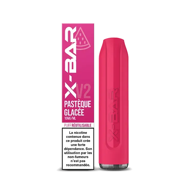 X-Bar 650 Pastèque Glacée vape 2 ml vannmelon-is