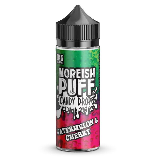 Moreish Puff Candy Drops Watermelon & Cherry e-væske 100ml nikotinfri