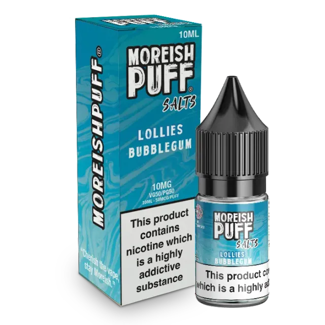 Moreish Puff Lollies Bubblegum nikotinsalt 10ml 10mg