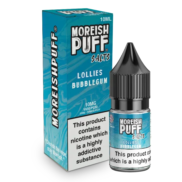 Moreish Puff Lollies Bubblegum nikotinsalt 10ml 10mg