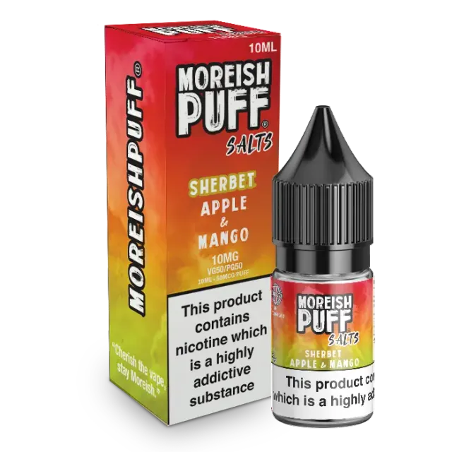 Moreish Puff Sherbet Apple & Mango nic salt 10ml 10mg sur