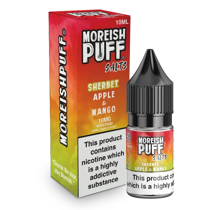 Moreish Puff Sherbet Apple & Mango nic salt 10ml 10mg sur
