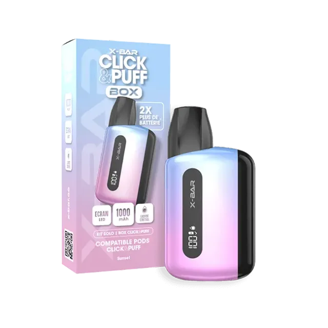 X-Bar Click & Puff Box Sunset vape 1000 mAh