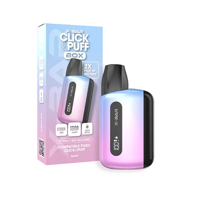 X-Bar Click & Puff Box Sunset vape 1000 mAh