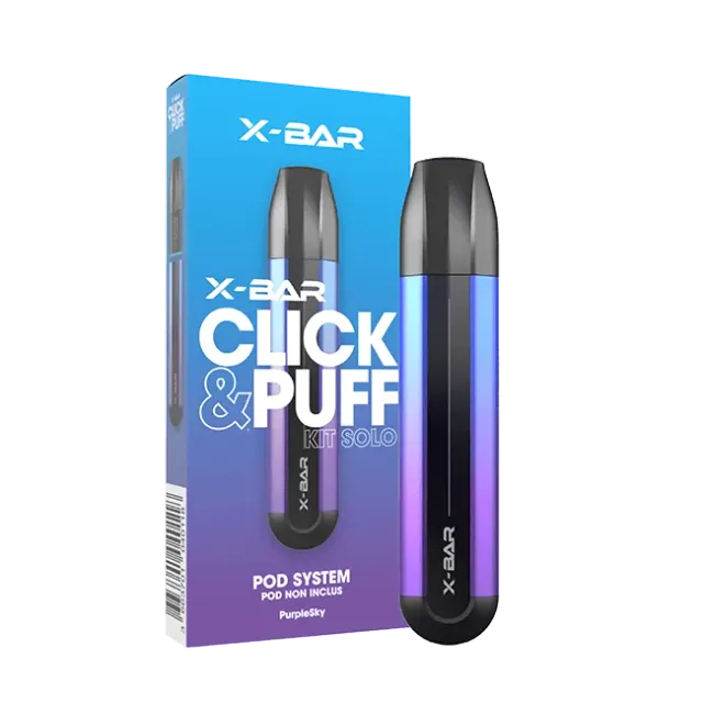 X-Bar Click & Puff Solo Purple Sky vape kit 500mAh