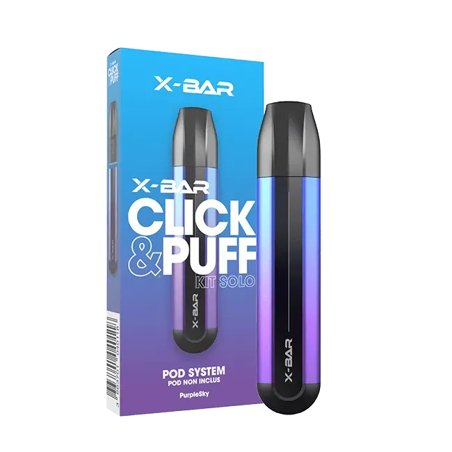 X-Bar Click & Puff Solo Purple Sky vape kit 500mAh