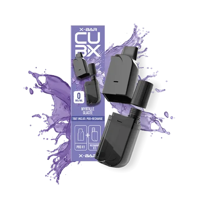 X-Bar CUB-X pods blåbær-is 11 ml 2-pakning