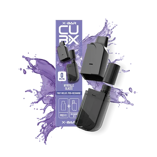 X-Bar CUB-X pods blåbær-is 11 ml 2-pakning