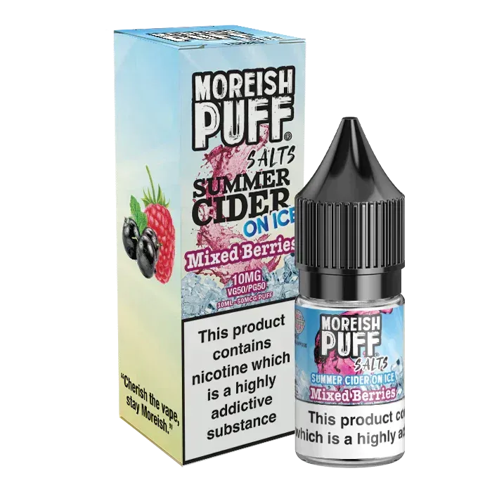 Moreish Puff Summer Cider Mixed Berries nic salt 10ml bær