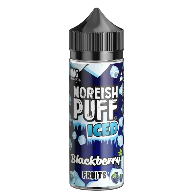Moreish Puff Iced Blackberry Fruits e-væske 100ml bjørnebær-is