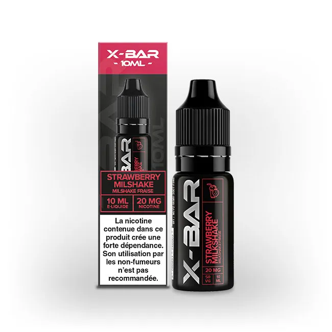 X-Bar Milkshake Fraise e-væske 10ml jordbær