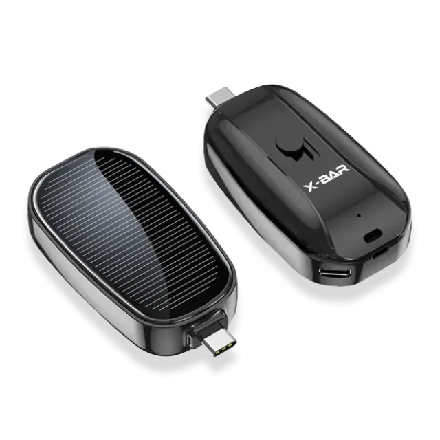 X-Bar Solcelle Powerbank 1200mAh USB-C portabel
