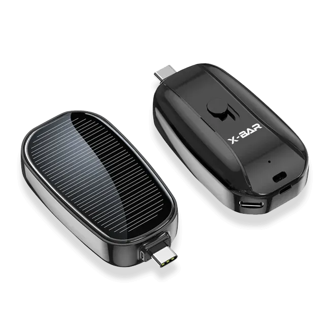 X-Bar Solcelle Powerbank 1200mAh USB-C portabel