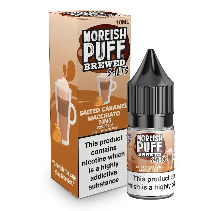 Moreish Puff Brewed nic salt 10ml 10mg karamell kaffe