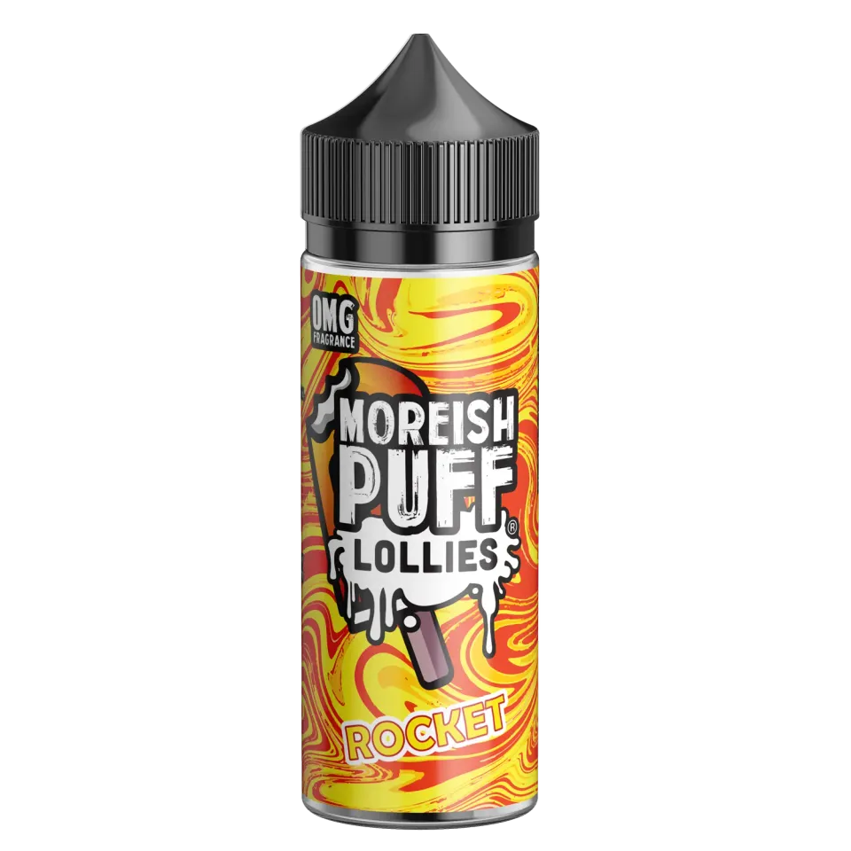 Moreish Puff Rocket Lollies e-væske 100ml jordbær appelsin ananas