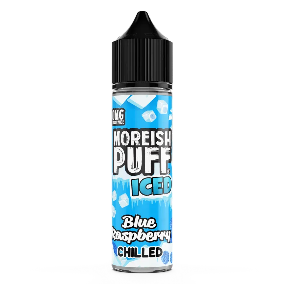 Moreish Puff Iced Blue Raspberry e-væske 50ml isblå bringebær