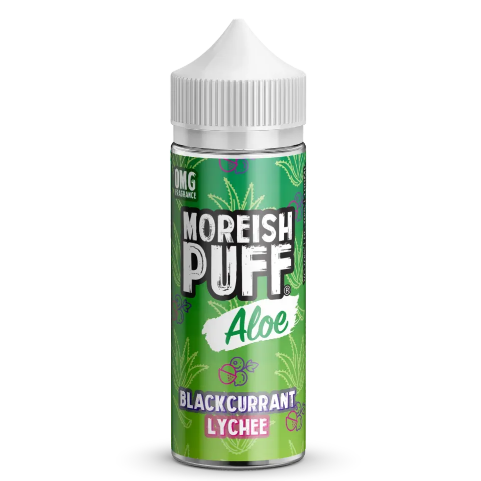 Moreish Puff Aloe shortfill e-juice 100ml solbær litchi