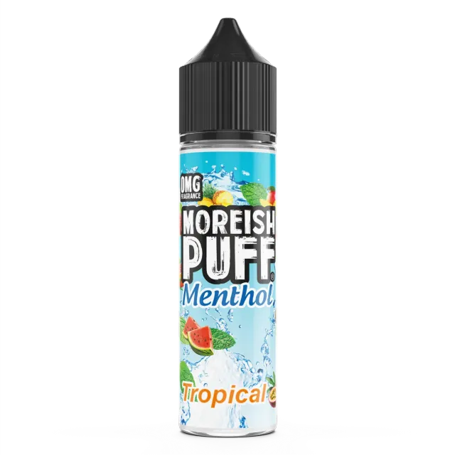 Moreish Puff Menthol Tropical e-juice 50ml frisk mentol