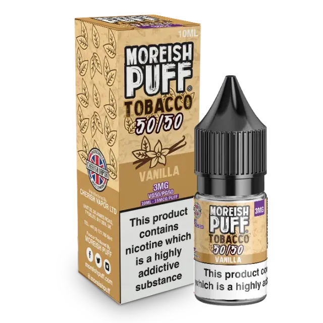 Moreish Puff Tobacco Vanilla e-væske 10ml vanilje