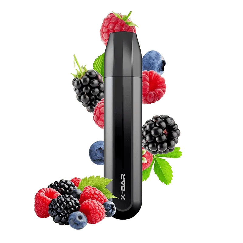 X-Bar Click & Puff Fruits Rouges startkit røde bær