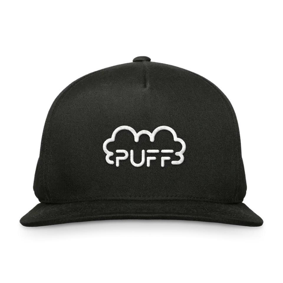 Puff Bar Cloud snapback caps svart brodert