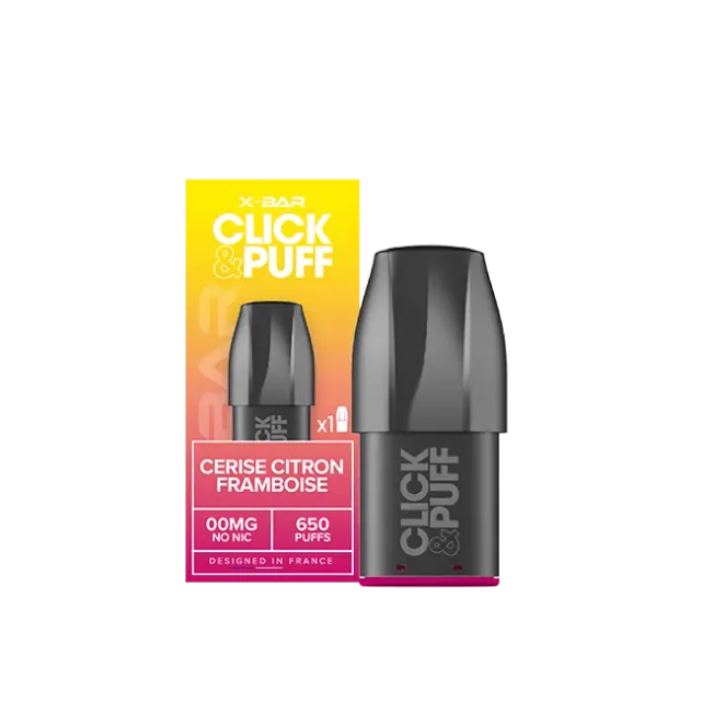 X-Bar Click & Puff Cerise Framboise Citron pod 2 ml frukt