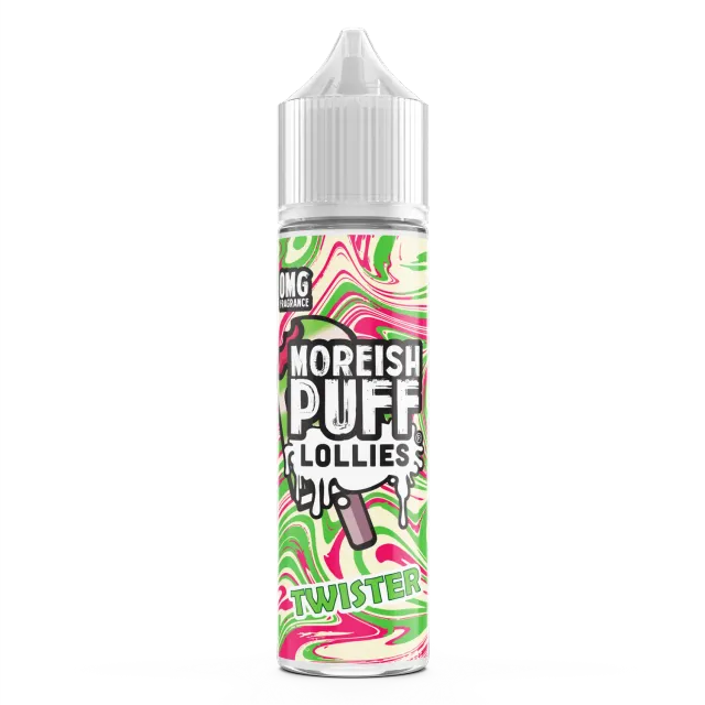 Moreish Puff Lollies Twister e-juice 50ml jordbær