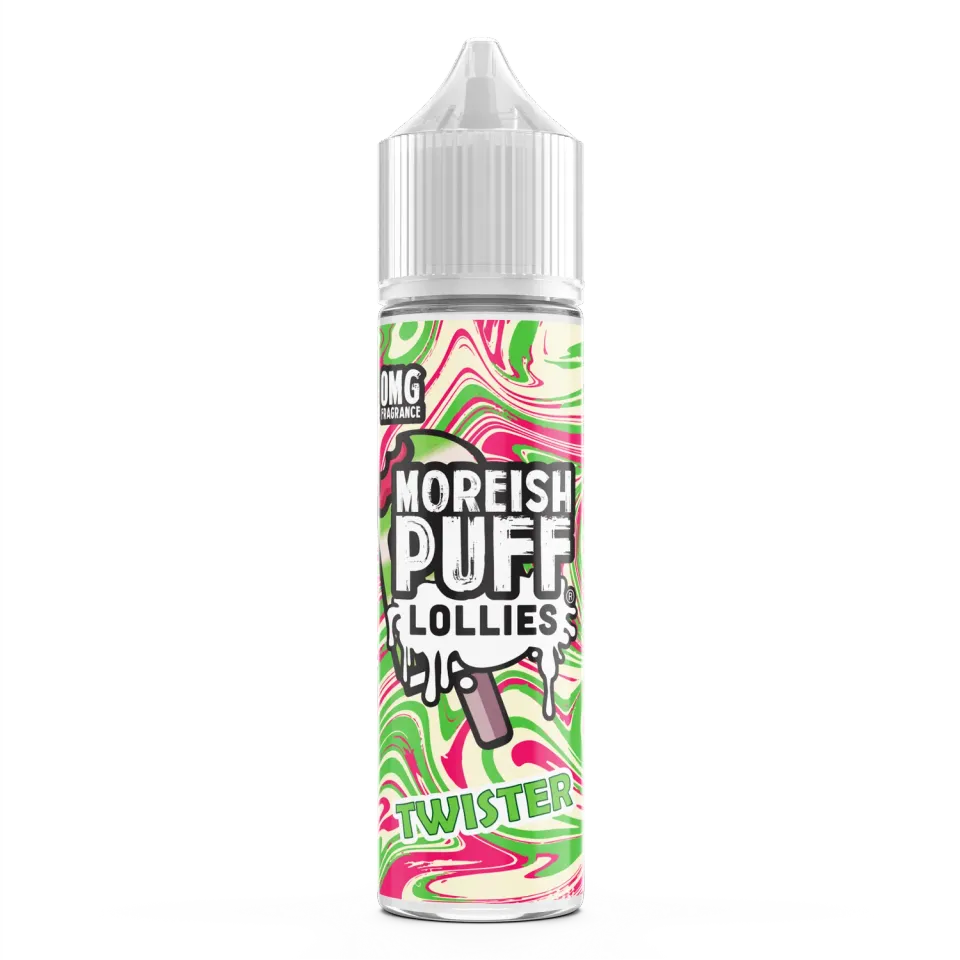 Moreish Puff Lollies Twister e-juice 50ml jordbær