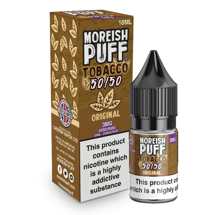 Moreish Puff Original Tobacco e-væske 10ml 12mg tobakk